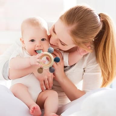 Baby Teething Toys for 0-6 6-12 Months, BPA Free Teether Sensory Toys for Babies 0 3 6 9 12 18 Months, Newborn Infant Toys Gifts for 1 One Year Old Baby Boys Girls - Image 5