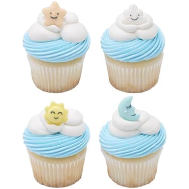 Baby Dreams Edible Decorations, Ready to Use Cupcake Toppers, Royal Icing Sugar Cake Toppers For Cakes, Cupcakes, Cookies, Donuts, 100 Shaped Decorations - Image 2