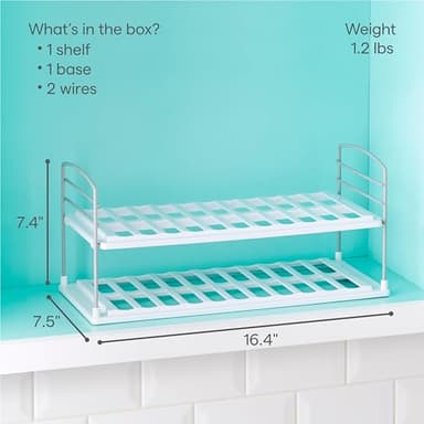 YouCopia UpSpace Water Bottle and Travel Mug Cabinet Organizer, Adjustable Storage Rack for Kitchen Organization, 2-Shelf Wide - Image 4