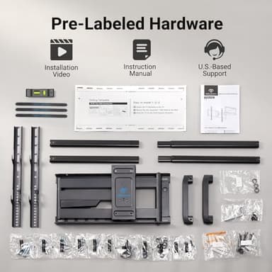 PERLESMITH Long Arm TV Wall Mount Full Motion for 37-75 inch TVs, Corner TV Mount Bracket with 27.36-inch Articulating Long Extension Arm, Swivel&Tilt, Max VESA 600x400mm up to 110lbs, 16" Wood Stud - Image 7