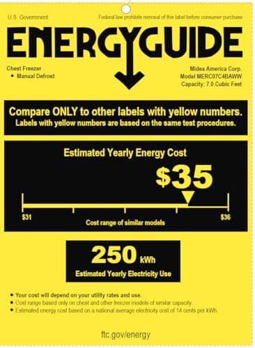 Midea MERC07C4BAWW 7.0 Cubic Feet Chest Freezer Cu.ft-Convertible, White - Image 8