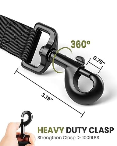 OutdoorMaster Bungee Dog Leash, Heavy Duty Dog Leash with Shock Absorption, 2 Padded Handles Training Leash, Improved Dog Safety and Comfort (Black, 4 FT) - Image 4