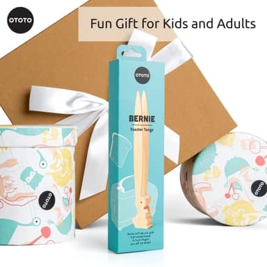 OTOTO Bernie Bunny Toaster Tongs - Rabbit, Salad Servers - Multipurpose Mini Tongs for Appetizers, Wood Utensils & Cute Kitchen Gadgets, Easter, White Elephant Gifts, Toast, Cute Kitchen Accessories - Image 7