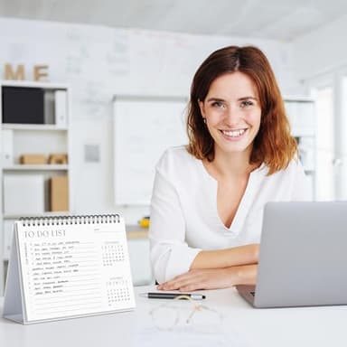 Aesthetic Desk Calendar 2025 - Runs until June 2026 - Beautiful Small Flip Desktop Calendar for Easy Organizing - Image 6