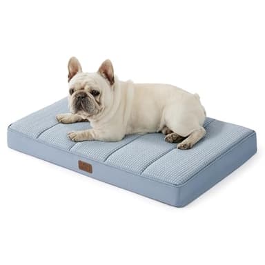 Bedsure Cooling Dog Bed for Small Dogs - Orthopedic Flat Puppy Beds with Removable Washable Cover, Egg Crate Foam Pet Mat, Suitable for Pet Up to 20 lbs - Image 8
