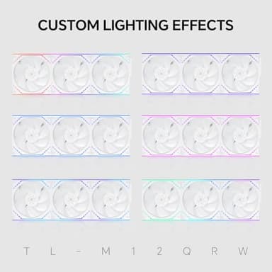 Thermalright TL-M12QRW X3 120mm PC Reverse Blade Case Fans, Daisy-Chain | 1500RPM | ARGB | Dual Infinity Mirrors Lighting for Gaming Build(3-Pack) - Image 7