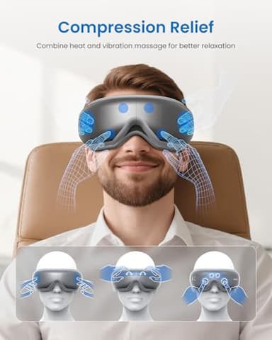 RENPHO Eyeris 1 Eye Massager with Heat, Birthday Gifts Eye Mask for Mom Dad Women Men Her Him, Smart Sleep Mask for Relax, Reduce Strain - Image 4