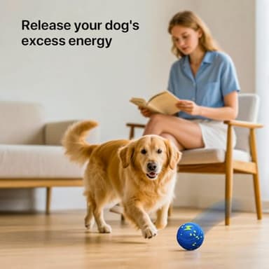 Interactive Dog Toys Balls Moving - Smart Automatic Bouncing Interactive Dog Ball, Durable Pet-Safe E-TPU Material, IPX7 Waterproof, Anti Boredom Dog Toys to Keep Them Busy for Large and Small Dogs - Image 8