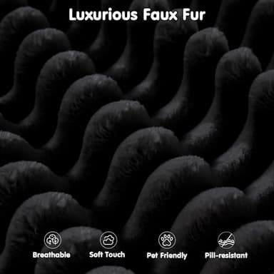 ovios 104" Cloud Sectional Couch with L-Shape Chaise,Modern Modular Sofa with Deep Seat, Upholstered Couches for Living Room Bedroom,No Assembly Required, Black (Plush Corduroy Fabric) - Image 5