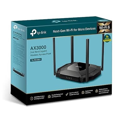 TP-Link TL-WA3001 WiFi 6 AX3000 Wireless Gigabit Access Point | Desktop Wi-Fi Bridge | HE160 & Beamforming | Supports Multi SSID/Client/Range Extender Mode | 4 Fixed Antennas | Passive PoE Powered - Image 4