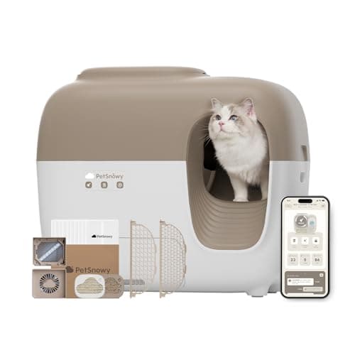PetSnowy Self-Cleaning Automatic Cat Litter Box with Odor Control TiO2 System, Robot Litter Box with Auto-Packing, App Control, Large Cats & Multiple Cats (2025 Premium Version) - Image 1