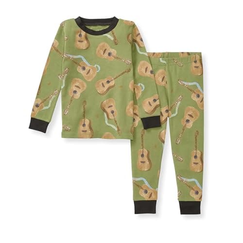 Burt's Bees Baby Baby Boys Pajamas, 2-Piece Long Sleeve Tee and Long Pant Cotton PJ Set, Sizes for 12 Months to 12 Years - Image 1