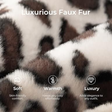 Snug Leaves Women's Fuzzy Scuff Slippers Soft Comfy Memory Foam Non-slip Indoor House Shoes (Cheetah Beige, Size 7-8) - Image 3