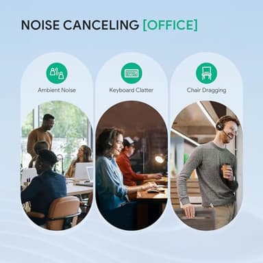 Yealink BH70 Dual Bluetooth Headset with Mic for Work, Wireless Teams Certified Headset for 35h Talking, 147g Headphone for Computer, 3 Mics, USB-A - Image 7