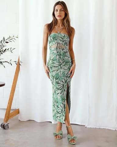 MUCCCUTE Women's Bow Heels Chunky Block Open Toe Heeled Sandals Ankle Strap 2in Buckle Heels for Bridal Wedding (Light Green, Size 10) - Image 6