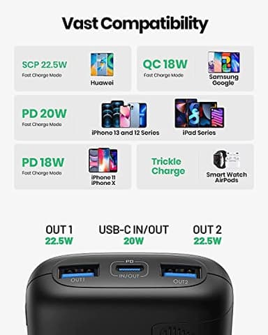 INIU Portable Charger, Smallest 22.5W 10000mAh Power Bank, USB C in/Output Fast Charging 3-Output Mini Battery Pack Charger with Phone Holder for iPhone 17 16 15 14 Air Samsung S23 Google iPad Tablet - Image 7