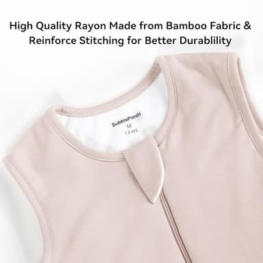 BubblePanda Rayon Made from Bamboo Toddler Sleep Sack with Feet 24-36 Months 1.0 Tog Ultra Soft Toddler Sleeping Sack 2t-3t Sleep Bag Walker Quilted Wearable Blanket with Legs 2-Way Zipper Lightweight - Image 6