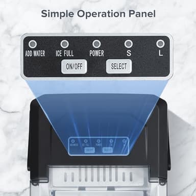Ice Maker Countertop Ice Machine Compact Size with Handle, 22lbs in 24Hrs - Image 5