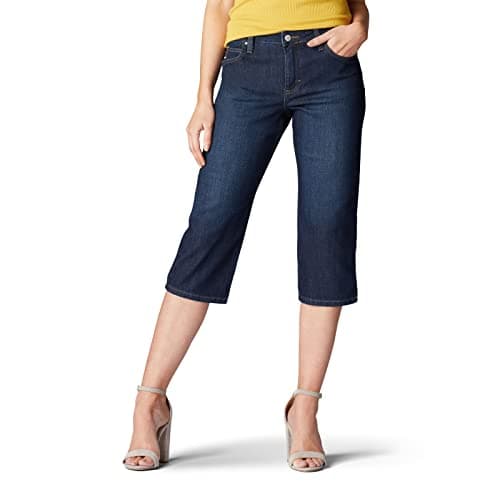 Lee Women's Relaxed Fit Capri Jean, Lagoon, 18 - Image 1