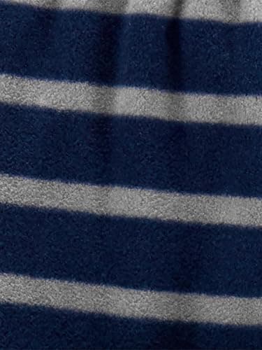 Simple Joys by Carter's Baby 4-Pack Fleece Pants, Blue Heather/Grey/Navy Stripe/Teal Blue, 12 Months - Image 5