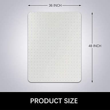 Kuyal Desk Chair Mat for Carpet, 36'' x 48'' Rectangle Transparent Mats for Chairs Good for Desks, Office and Home, Easy Glide, Protects Floors for Low and No Pile Carpeted Floors - Image 7
