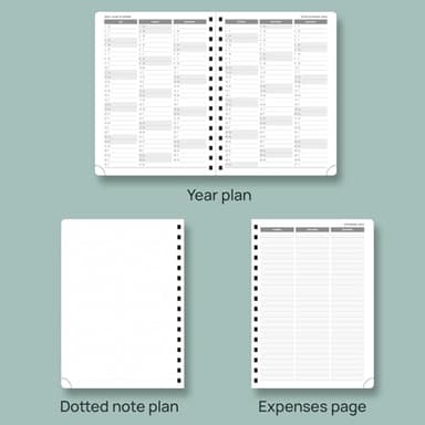 POPRUN Academic Planner 2025-2026 (July 2025-June 2026), Daily Weekly and Monthly Appointment Book (Wirebound Hard Cover - 6.25'' x 8.5'') with Hourly Time Slots, Tabs, 100 GSM - Midnight Green - Image 5