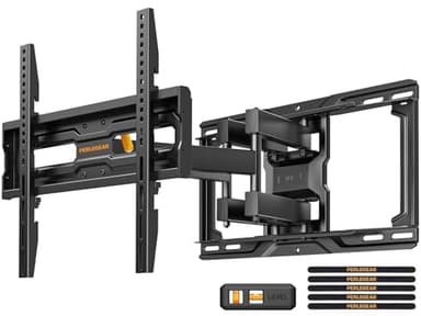 Perlegear Full Motion TV Mount for 32-65 Inch TVs up to 99 lbs, Max VESA 400x400mm, Fits 16”/12” Wood Studs, Height Adjustable Pre-Assembled TV Wall Mount, Tool-Free Tilt, Swivel & Extension, PGMF21 - Image 9