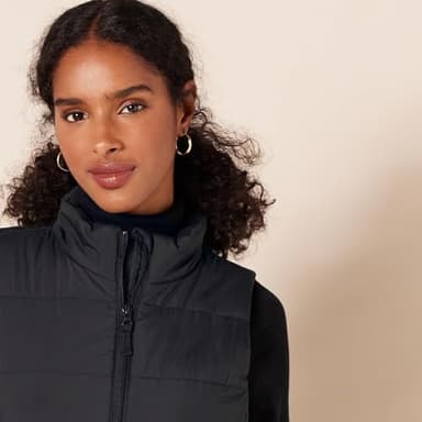 Amazon Essentials Women's Mid-Weight Puffer Vest, Black, Large - Image 4