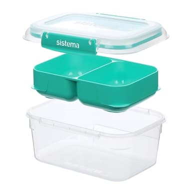 Sistema TO GO Stax Leakproof Food Storage Containers | 1 L | Airtight & Stackable Meal Prep Containers with Lids | Lunch Boxes | BPA-Free | 3 Count - Image 10