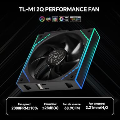 Thermalright FW360 SE ARGB V2 360mm CPU AIO Liquid Cooler for Desktop - TL-M12Q 2000RPM Daisy-Chain Fans, 2" LCD Display Screen, for AM4/AM5 & Intel 1700/1851(Black) - Image 5