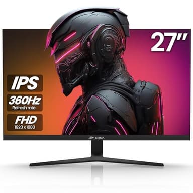 CRUA 27Inch Gaming Monitor, IPS 360Hz Computer Monitor FHD(1920 * 1080P), 120% sRGB, PC Monitor That Compatible AMD Freesync, HDMI 2.0 & DP 1.4, Support Wall Mountable Installs-Black - Image 1