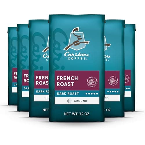 Caribou Coffee, Dark Roast Ground Coffee - French Roast 72 Ounces (6 Bags of 12 Ounces) - Image 1