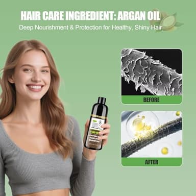 FARNDU Light Brown Hair Dye Shampoo 3 in 1 with Argan Oil – 10-15 Min Gray Coverage, Natural Instant Hair Color Shampoo for Women and Men, Long-Lasting Up to 6 Months - Image 6