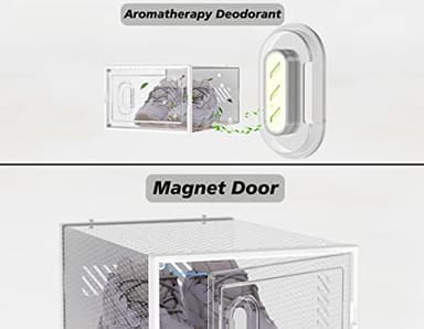 SIMPDIY Shoe Storage, 12 Pack Shoe Organizer for Closet, Shoe Boxes Clear Plastic Stackable Shoe Containers with Lids for Size 10 - Image 3