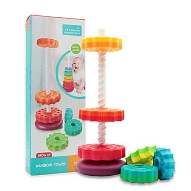 LBAIBB (1 PCS Spinning Stacking Toys,Spin Toy ABS Plastic and Color Rainbow Design,Focus on Children Educational and Interactive Learning's Stack Toys, Suitable for Gifts for Boys and Girls - Image 7