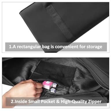 GUSTARIA American Mahjong Game Set, 166 Premium White Tiles, 4 All-in-One Color Rack/Pushers, Classic Complete Mahjong Tile Set with Black Carrying Bag - Image 6