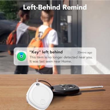 Air Tracker Tags-4 Pack, Bluetooth Tracker Works with Apple Find My APP (iOS Only), Bluetooth Air Tracker Tags Finder and Item Locator for Keys, Bags, Luggage, Pets, Wallet, Replaceable Battery - Image 9