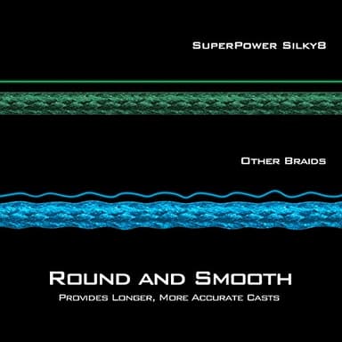 KastKing Superpower Silky8 Braided Fishing Line, Blue, 8 Strands, 80 LB, 300 Yds - Image 4