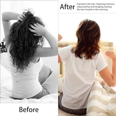 Satin Bonnet Silk Bonnet Hair Bonnet for Sleeping-Slouchy Beanie Hat Satin Sleep Cap for Women's Natural & Curly Hair(Blue Zircon) - Image 5