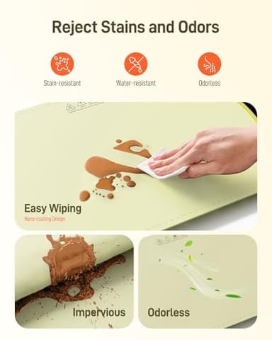 Warming Mat for Food - 8-Temp Electric Warmer Tray for Buffets, Parties with Child Lock & 4-Hour Auto Shut-Off, Easy to Clean for Baby Bottles, Thawing, Travel, Green - Image 5