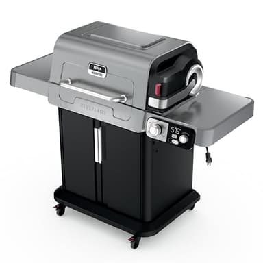 Ninja FlexFlame, Grill and Smoker, Electric and Propane Grill, Roaster, BBQ Grill, 5-in-1 Cooking System, 3 Burner, Digital Control, Outdoor Cooking, Griddle, Pizza Maker, Stainless Steel, PG301 - Image 1