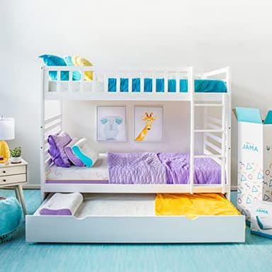 MLILY 7 Inch Twin Mattress for Kids, Memory Foam Bunk Bed Mattress, Made in The USA of US Foam and Global Materials, CertiPUR-US Certified, Medium Firm Trundle Mattress, Purple - Image 6