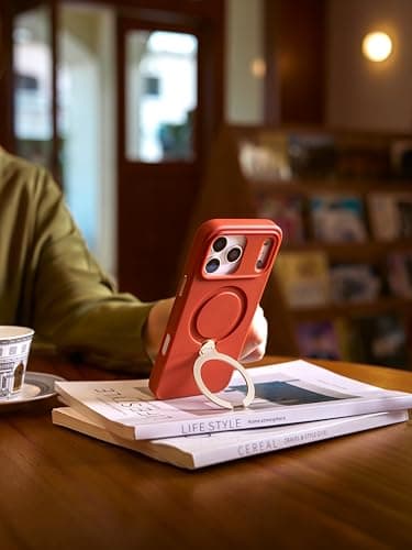 CASEKOO Twilight Orange Designed for iPhone 17 Pro Max Case with Spin Magnetic Stand [16FT Military Protection] [Non-Slip Edge] [Fit for MagSafe] Shockproof for iPhone 17 ProMax case with Stand 6.9'' - Image 9