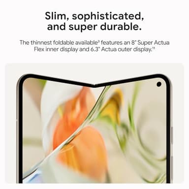Google Pixel 9 Pro Fold - Unlocked Android Smartphone with Gemini - Advanced Triple Rear Camera System - Foldable Display - Hands-Free Video - Obsidian - 256 GB - Image 2