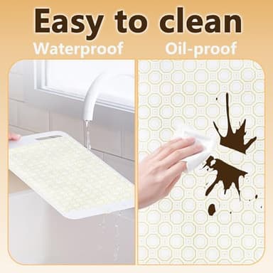 Deabevn Shelf Liners for Kitchen Cabinets Non-Adhesive 24in×30FT,Non-Slip Kitchen Drawer Liners,Thickened Waterproof Washable Easy to Cut Drawer Mats for Home - Image 4