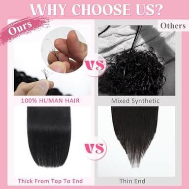 Tebelove Clip in Hair Extensions Real Human Hair 3.6oz/100g Clip ins 100% Brazilian Remy Human Hair Extension for Women 8pcs Per Set with 18 Clips Double Weft (16 Inch #1 Jet Black) - Image 5