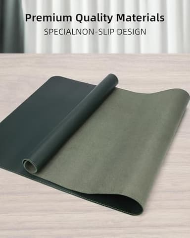 Large Desk Mat55 x24 - Premium Non-Slip Desk Pad, Waterproof and Scratch-Resistant Office Desk Protector, Large Desk pad Workspace Mat for Home and Office(Dark Green) - Image 2