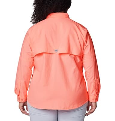 Columbia Women's PFG Bahama II Long Sleeve Fishing Shirt, Tiki Pink, 3X - Image 2