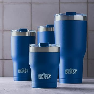 Beast 10 oz Tumbler Stainless Steel Vacuum Insulated Coffee Ice Cup Double Wall Travel Flask (Royal Blue) - Image 8