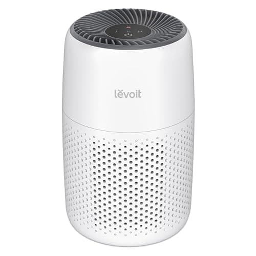 LEVOIT Air Purifiers for Bedroom Home Dorm, 3-in-1 Filter Cleaner with Fragrance Sponge for Better Sleep, Filters Smoke, Allergies, Pet Dander, Odor, Dust, Office, Desktop, Core Mini-P, White - Image 1